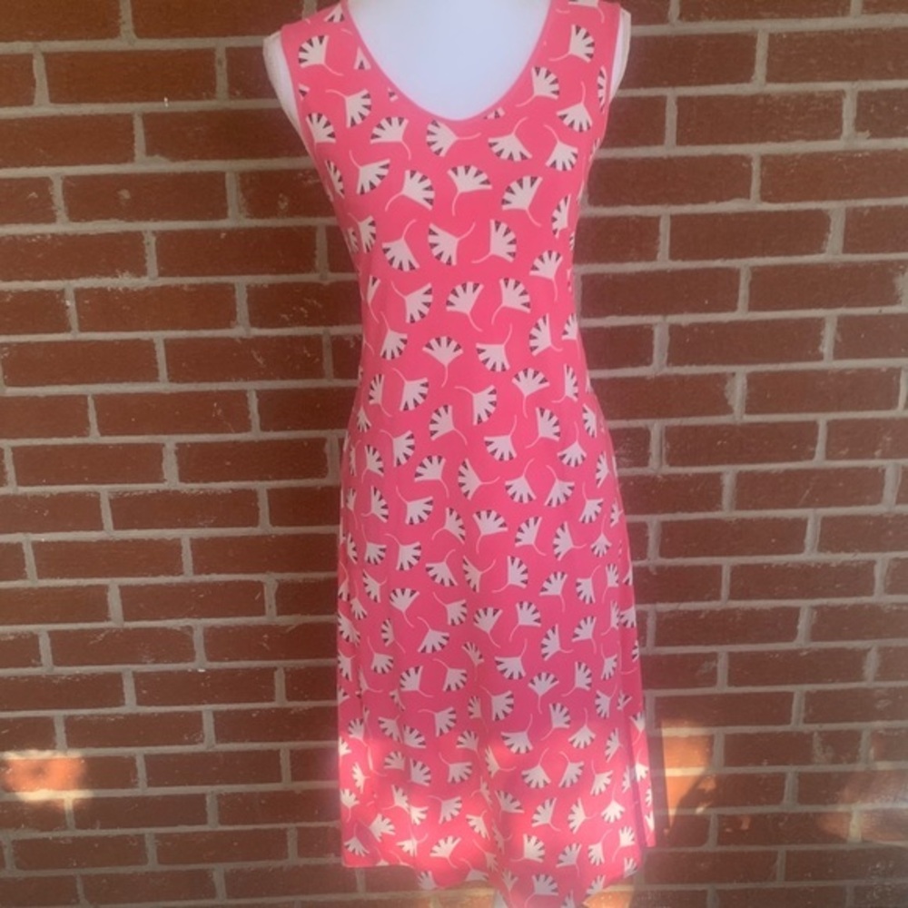 Anne Klein Pink and White Midi Dress